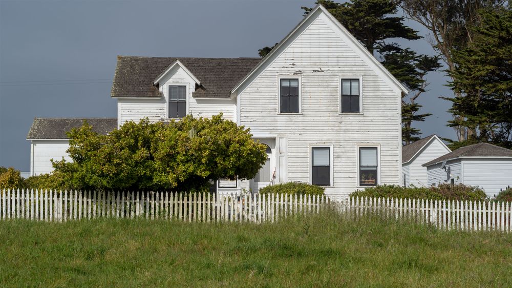 Exterior view of the Pierce Point Ranch's main house.
