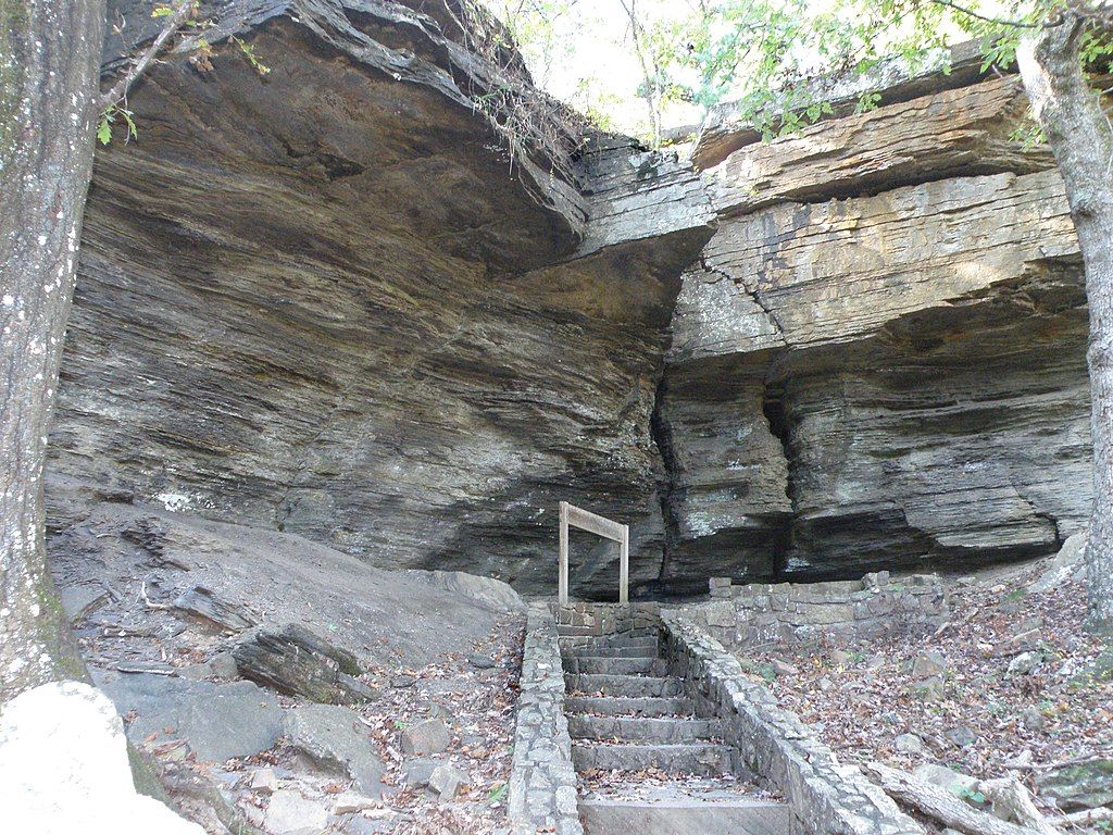 Stone steps at Heavener Runestone Park