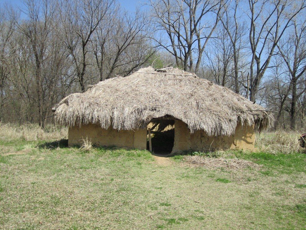 A house at Spiro Mounds