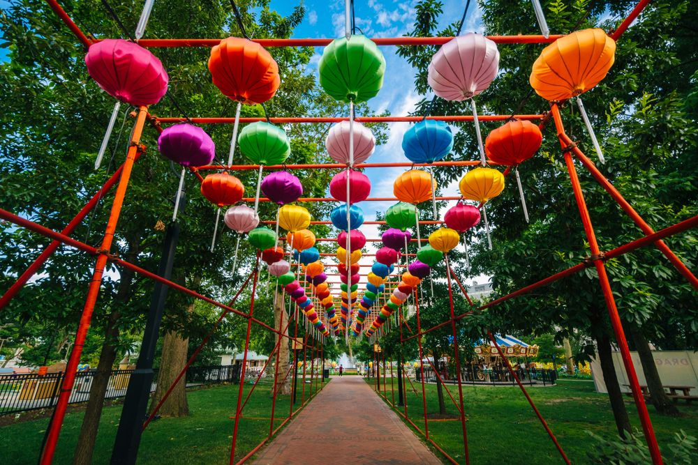 Chinese lanterns at Franklin Square