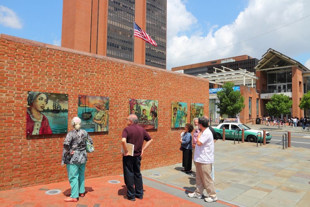 Art pieces at Independence National Historical Park