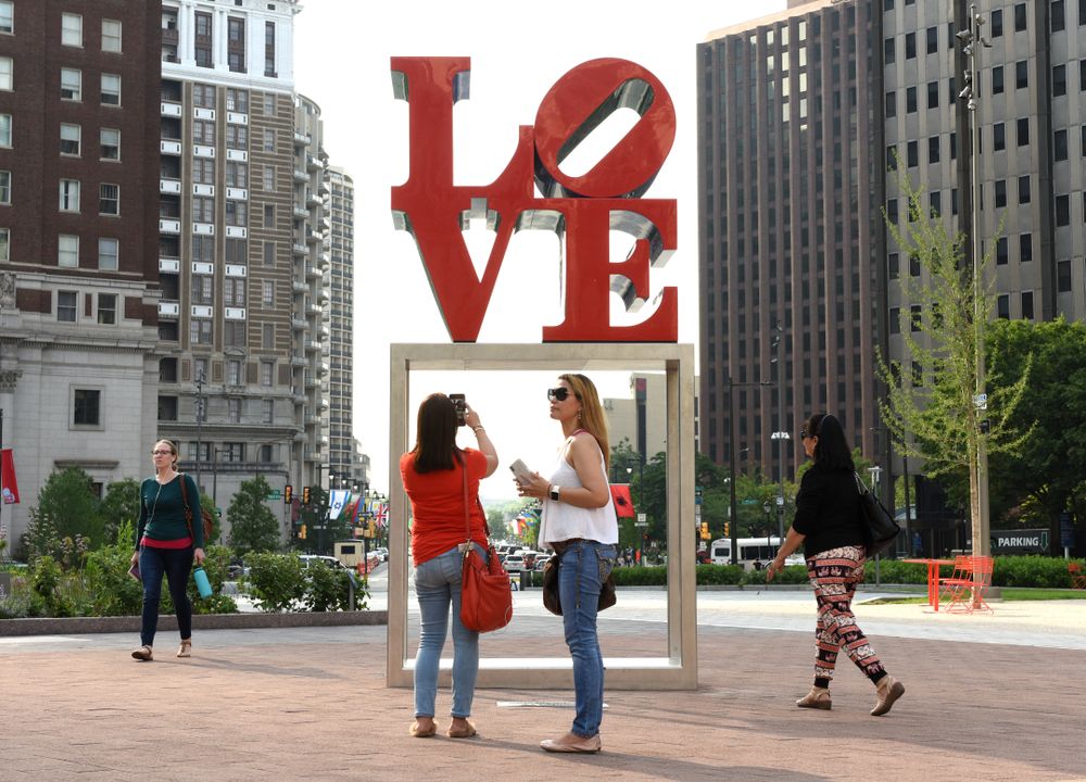 People at Love Park