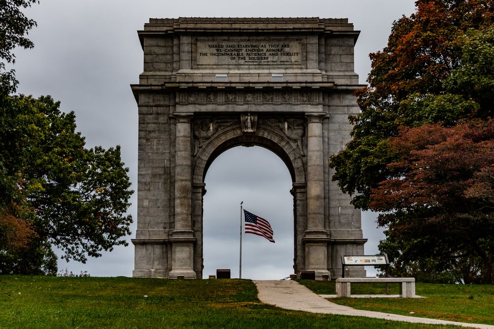 Front view of the National Memorial Arch