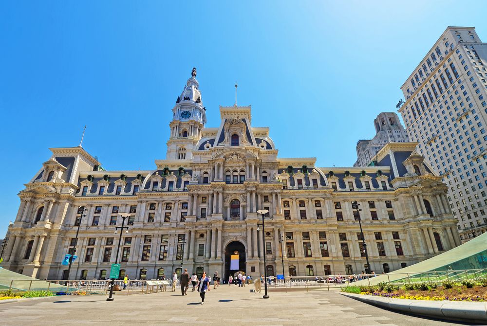 Front view of the Philadelphia City Hall