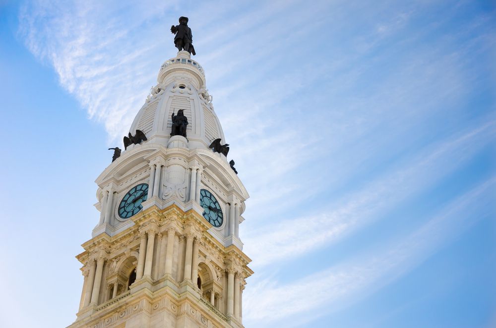 Clock tower of Philadelphia City Hall