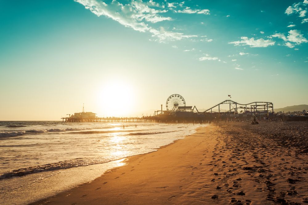 View of Santa Monica State Beach pier