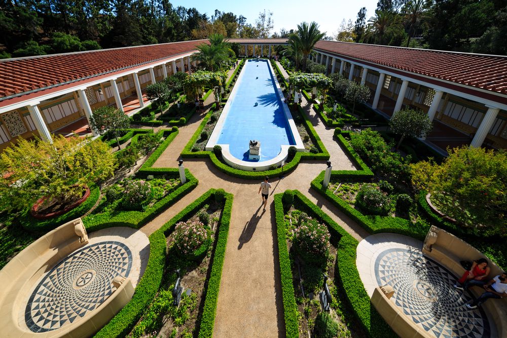 Beautiful garden of The Getty Villa
