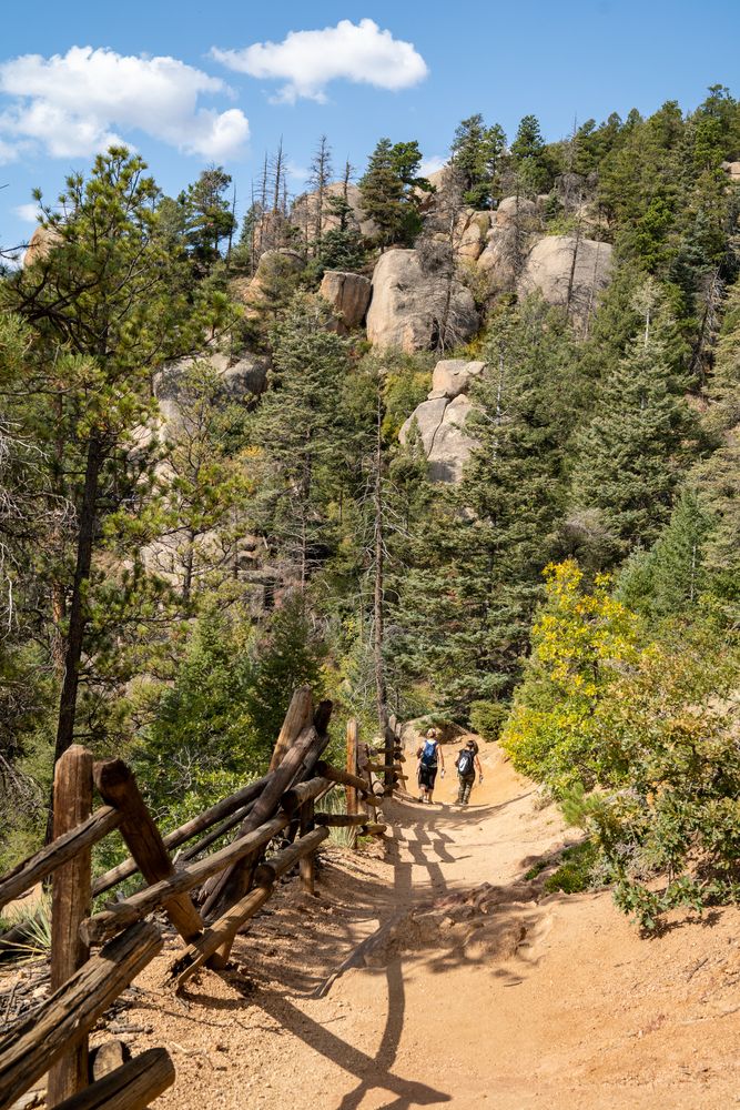 Hikers along the Barr Trail