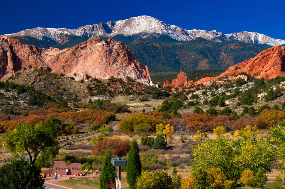 Daytime view of the beautiful Garden of the Gods