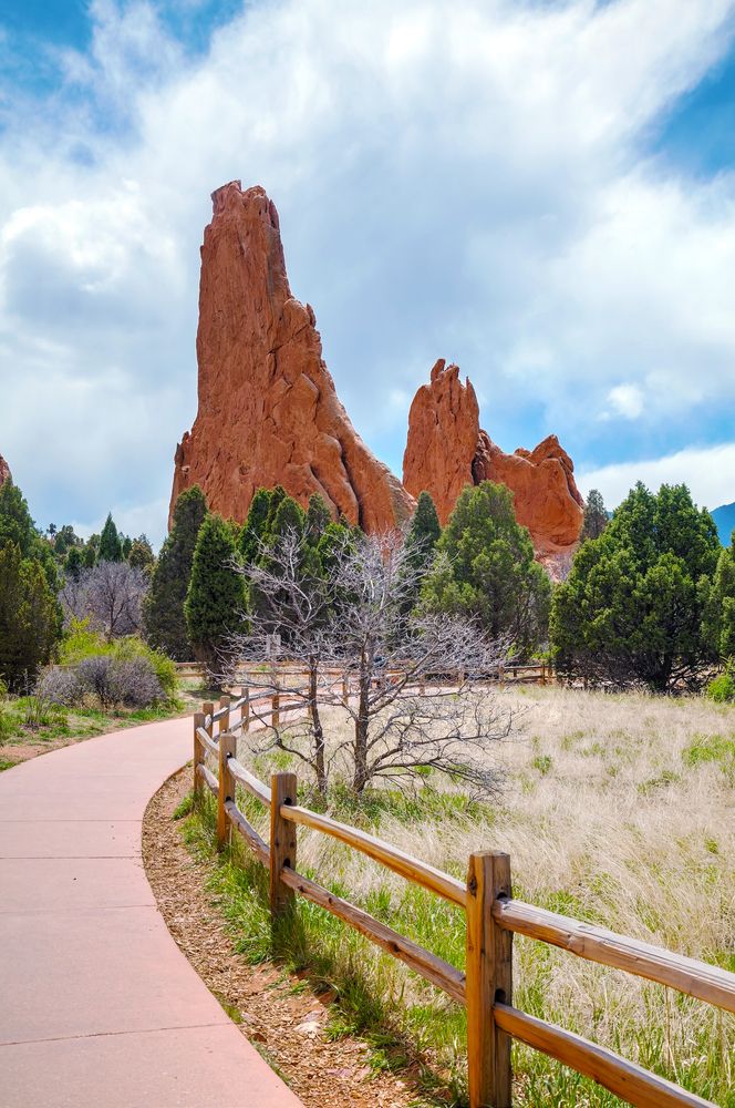 A paved trail at Garden of the Gods