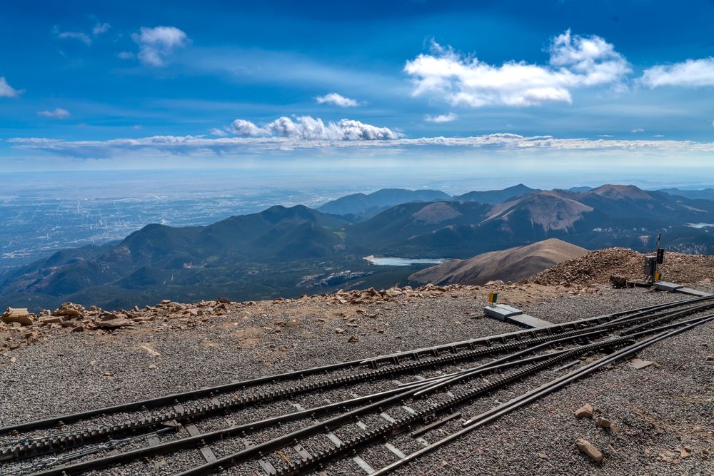 Mountain views beside Pikes Peak Cog Railway