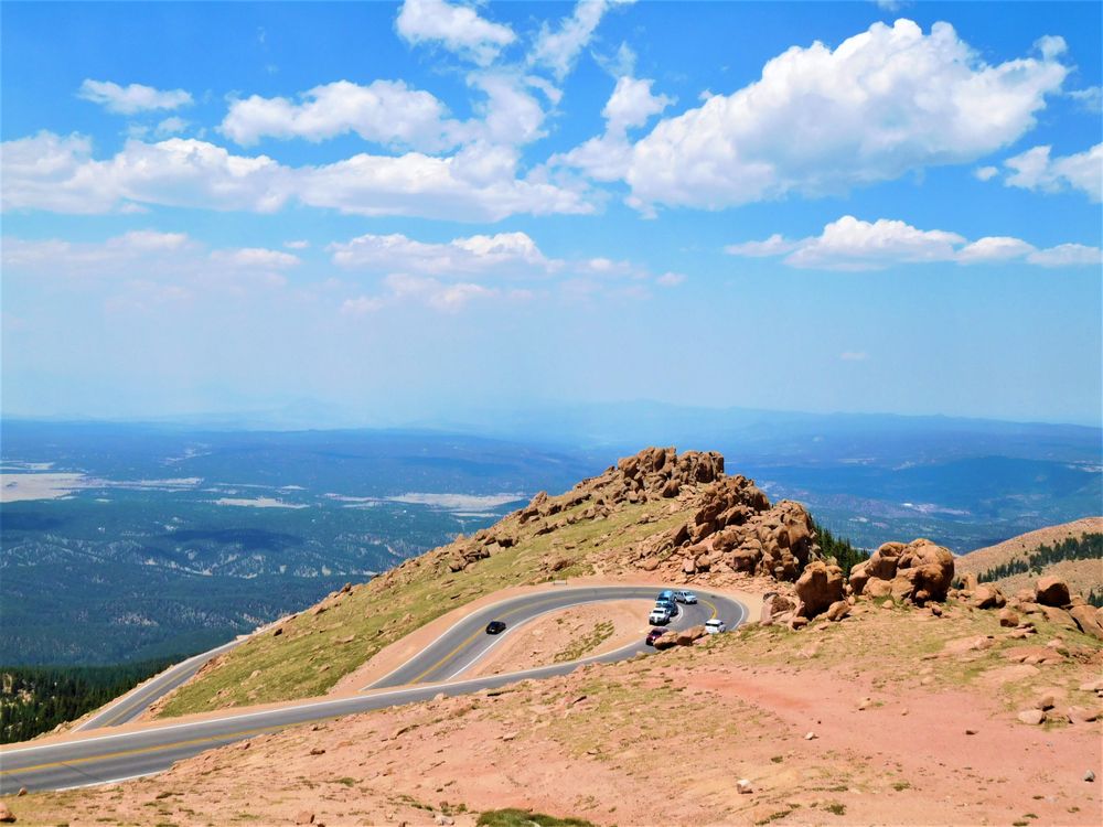 Scenic view of Pikes Peak Highway