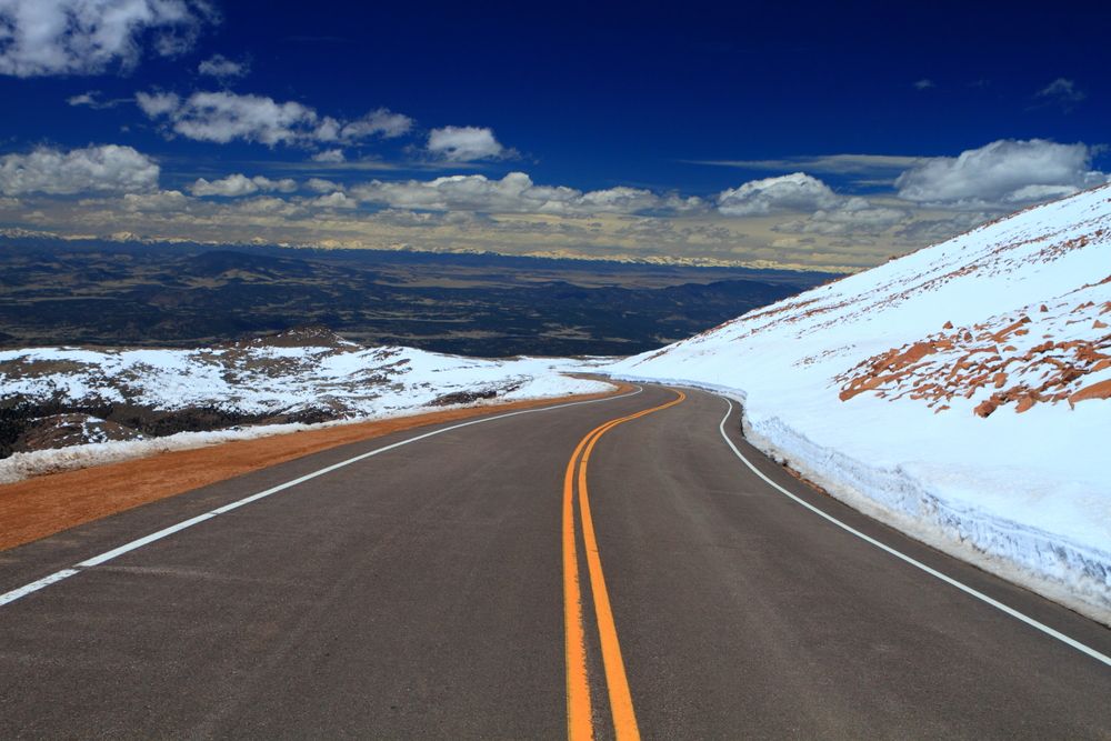 The road of Pikes Peak Highway