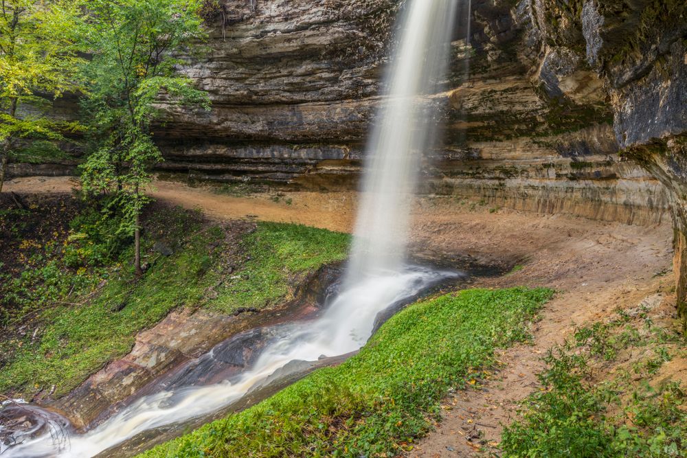 The base of Munising Falls