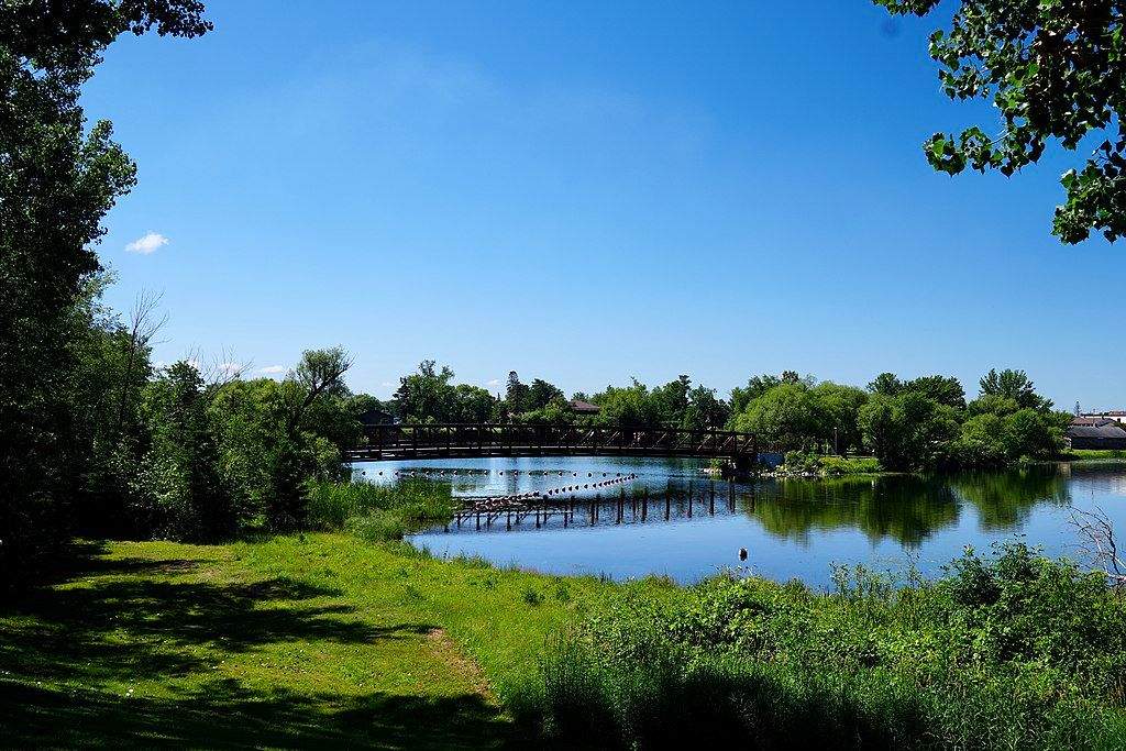 Daytime view of Red Bridge Park