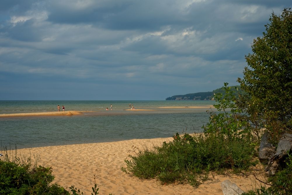 People at Sand Point Beach