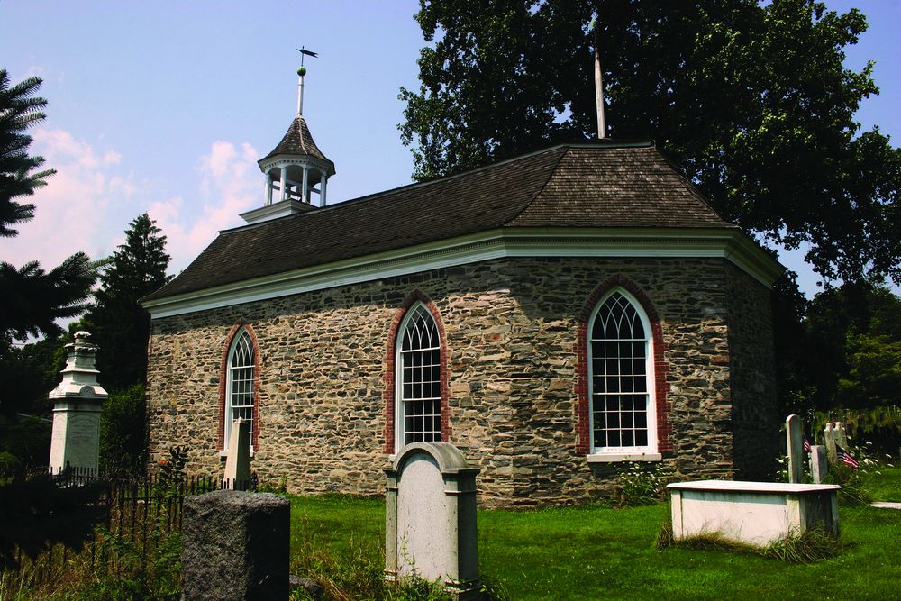 Outside historic Old Dutch Church