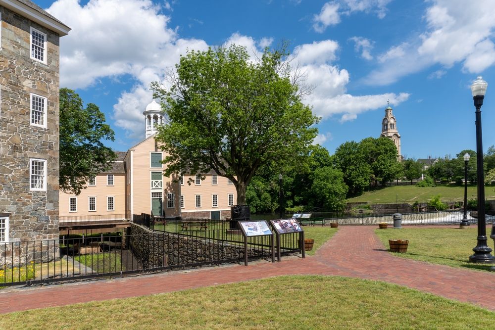 The grounds of Blackstone River Valley National Historical Park