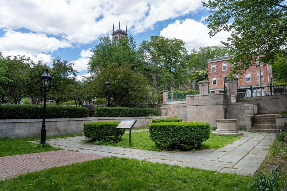 The grounds of Roger Williams National Memorial