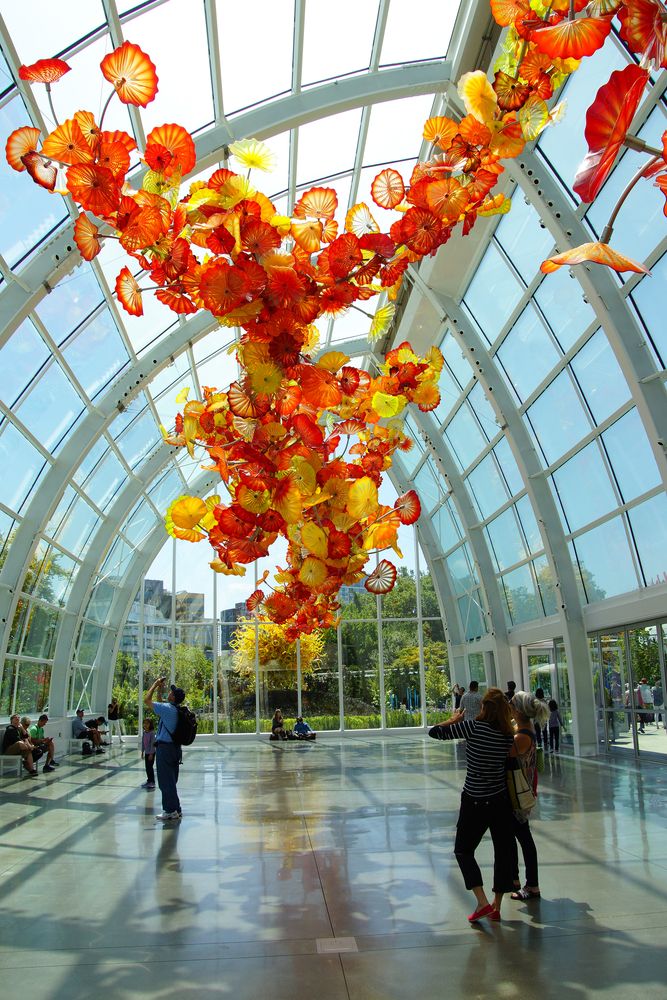 Interior of the Chihuly Garden and Glass