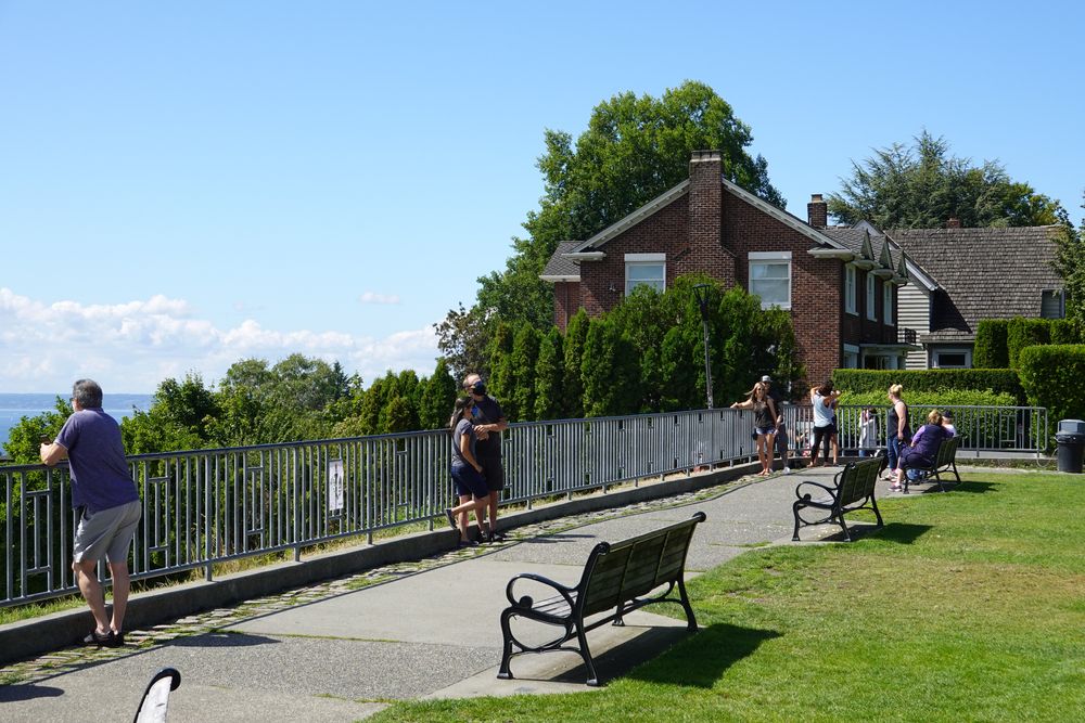 People admiring the views from Kerry Park