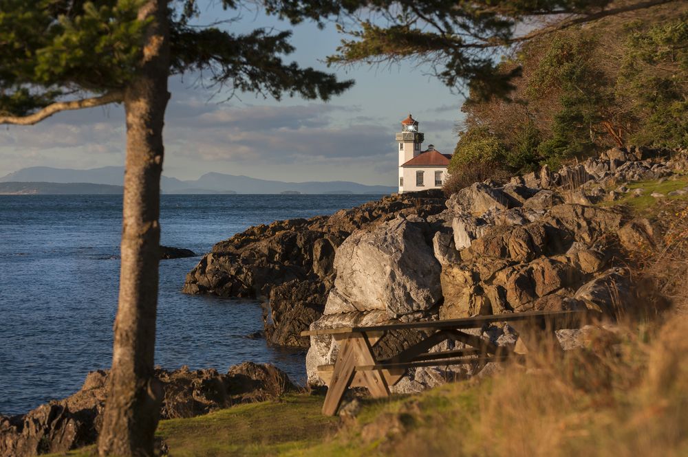 Scenic view of Lime Kiln Point State Park