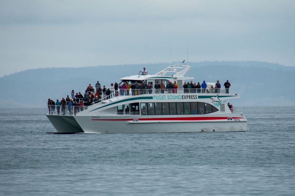 People aboard the Puget Sound Express