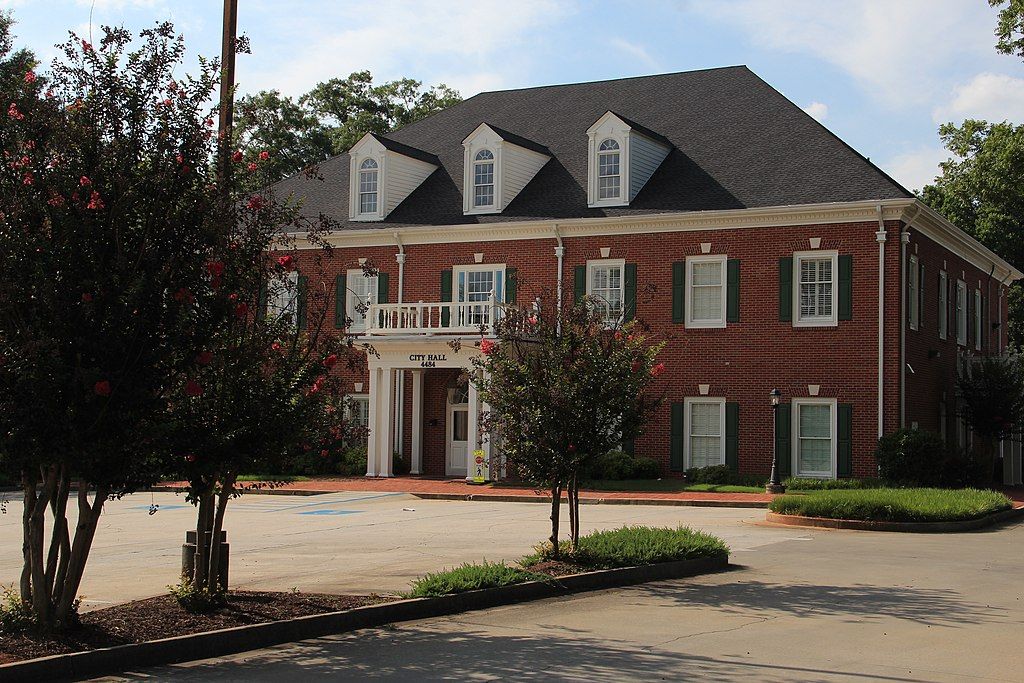 Exterior of the city hall at Downtown Powder Springs