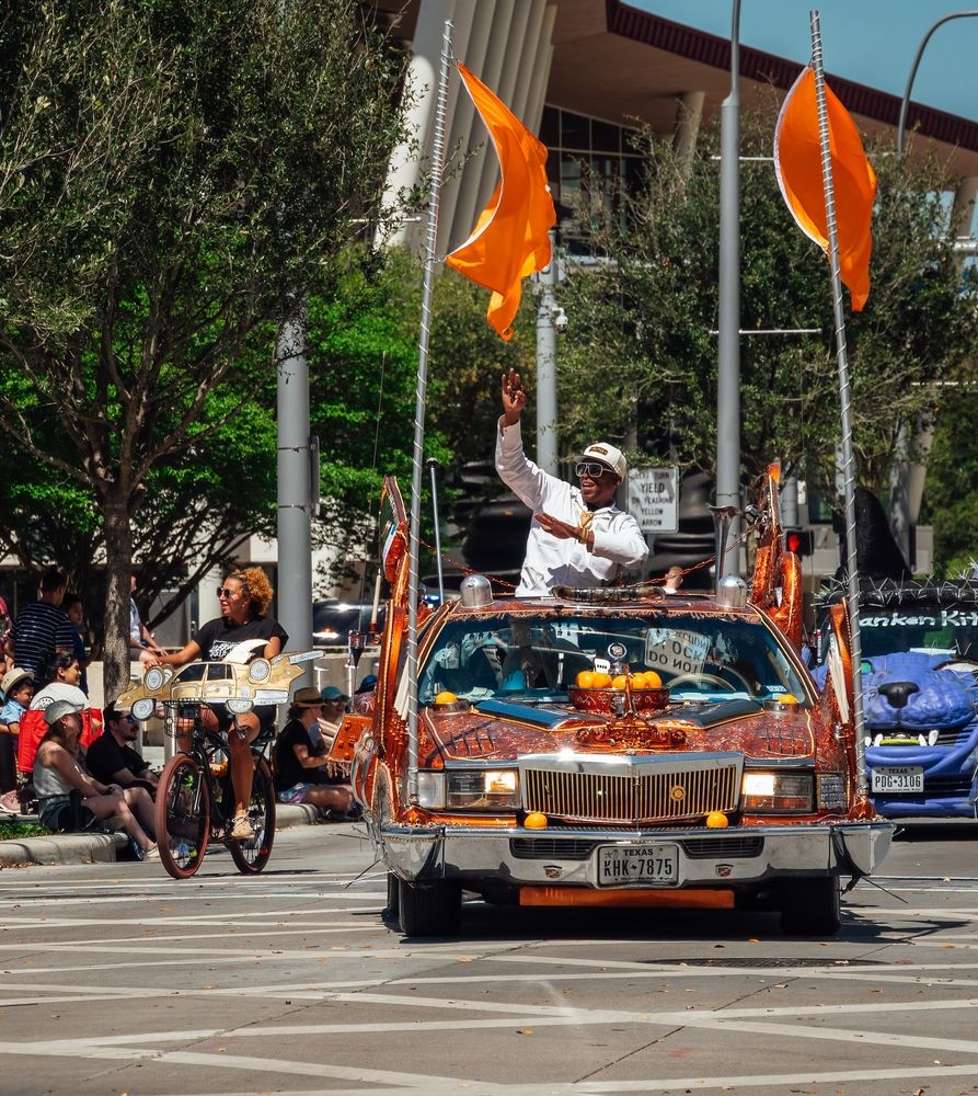 Car during the Houston Art Car Parade