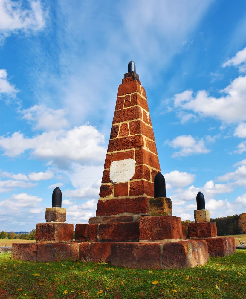 A monument at Manassas National Battlefield Park