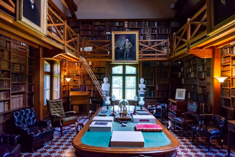 Interior of the house at Adams National Historical Park