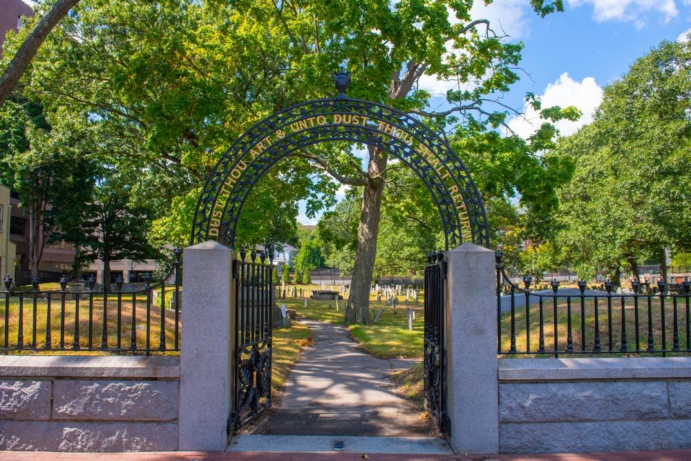 Entrance arch of the Historic Hancock Cemetery