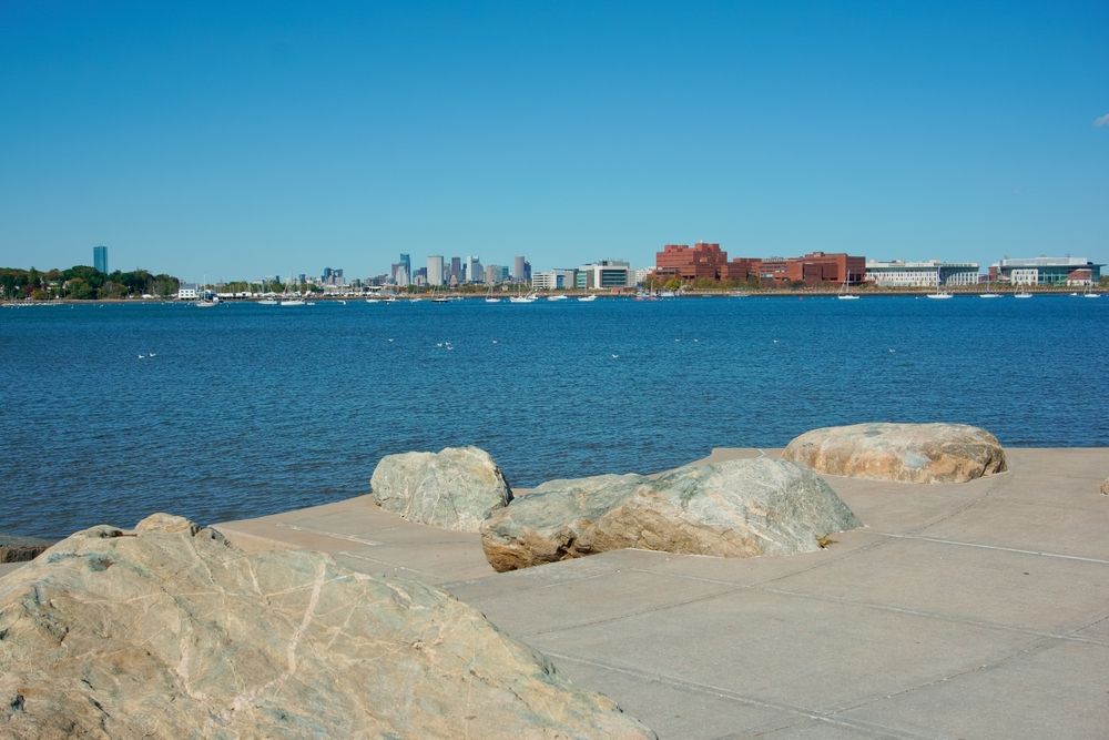 The waters of Squantum Point Park