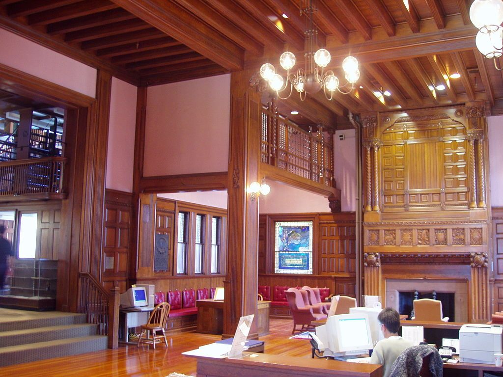 Reading area in Thomas Crane Public Library