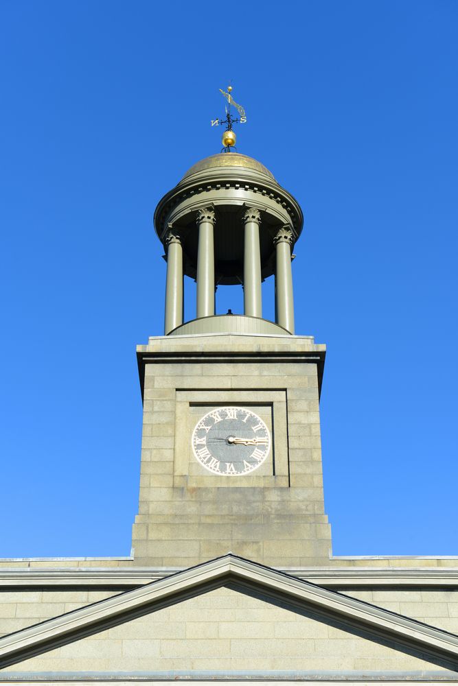 Clock tower of the United First Parish Church