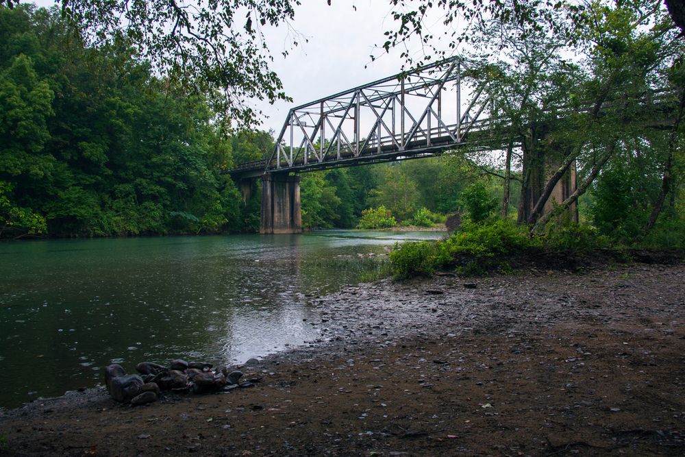 A bridge over Big Piney Creek