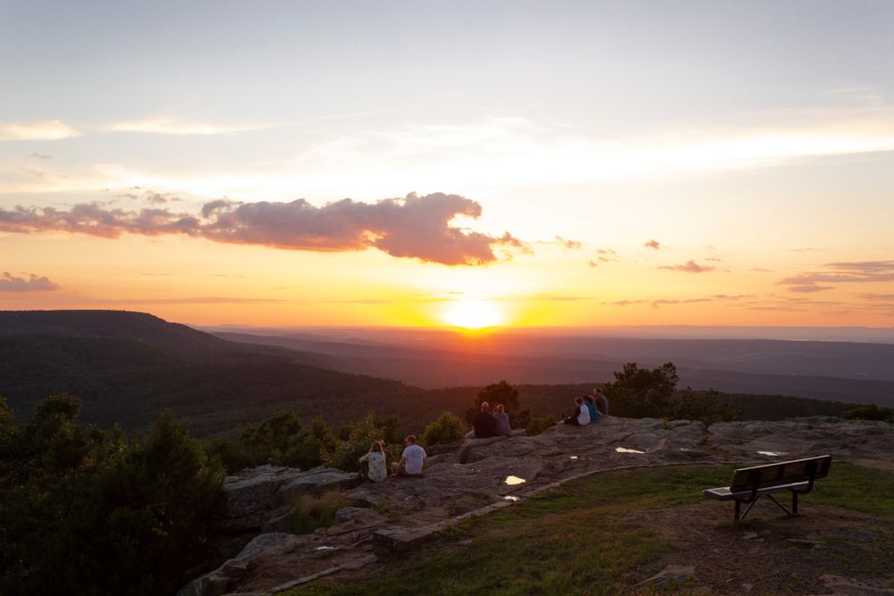 Sunset point at Mount Nebo State Park