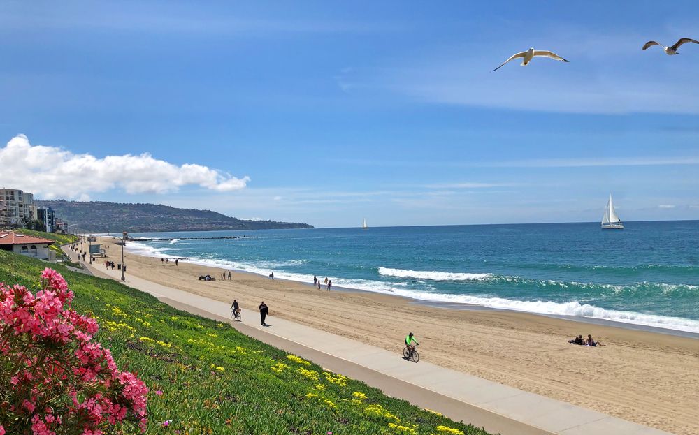 People at Redondo County Beach