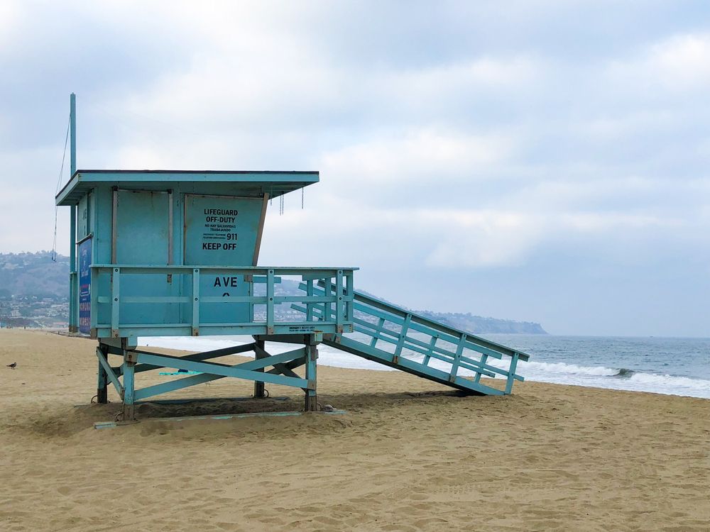 Lifeguard tower at Redondo County Beach