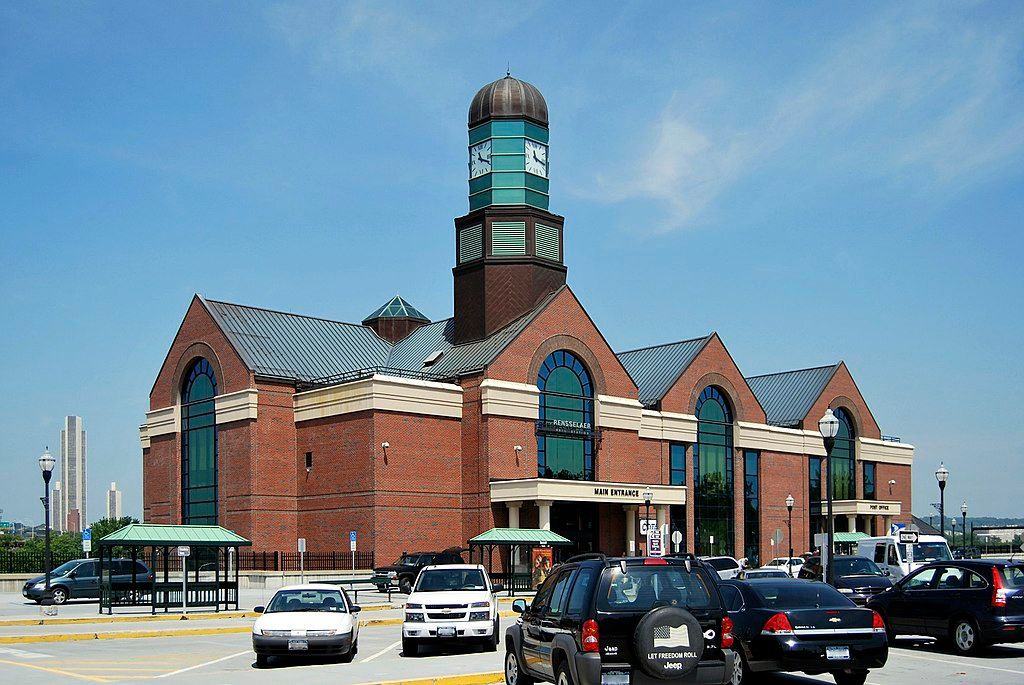 Exterior of Albany-Rensselaer Amtrak Station