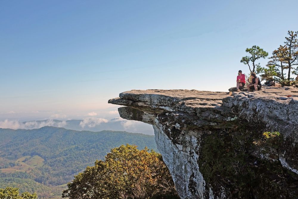 The summit of Mcafee Knob Trail
