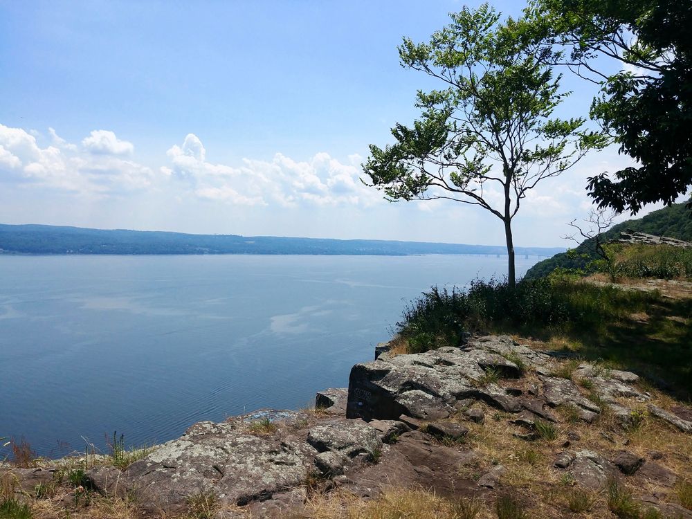 View from a cliff at Nyack Beach State Park