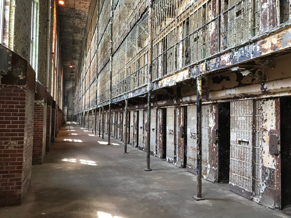 Jail cells in the Ohio State Reformatory