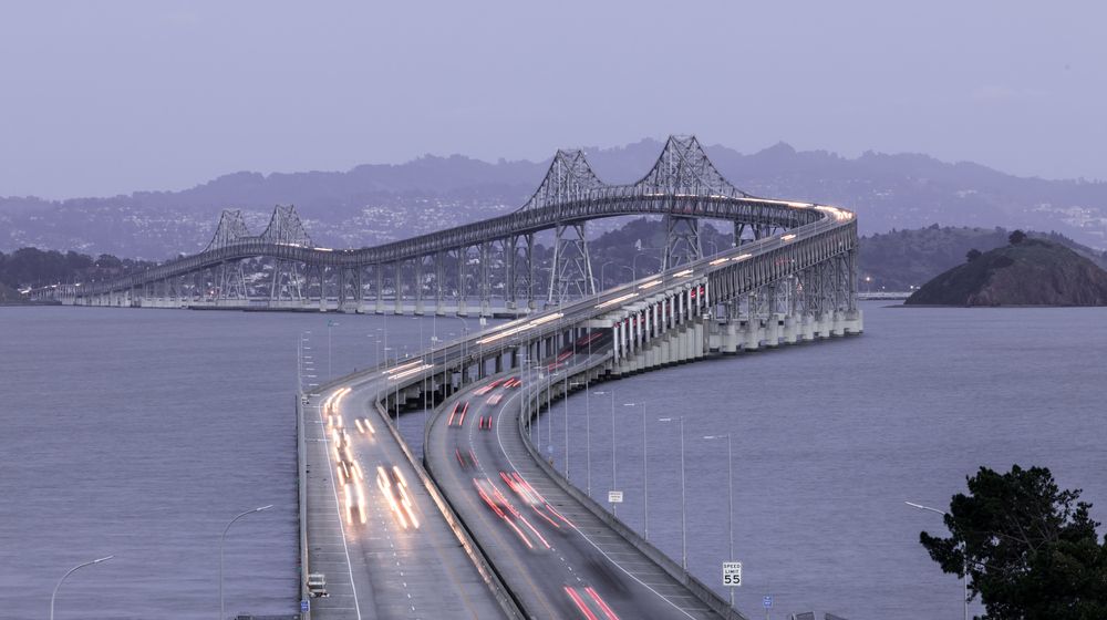 Aerial view of Richmond-San Rafael Bridge Trail