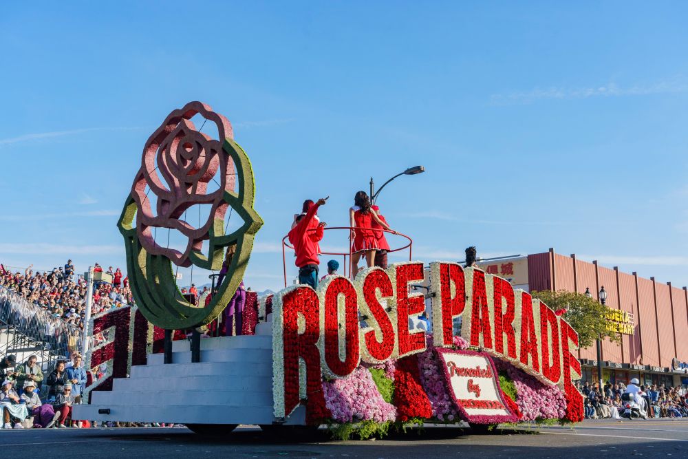 Daytime view of Rose Parade