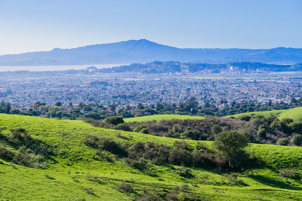 Richmond skyline from Wildcat Canyon Regional Park
