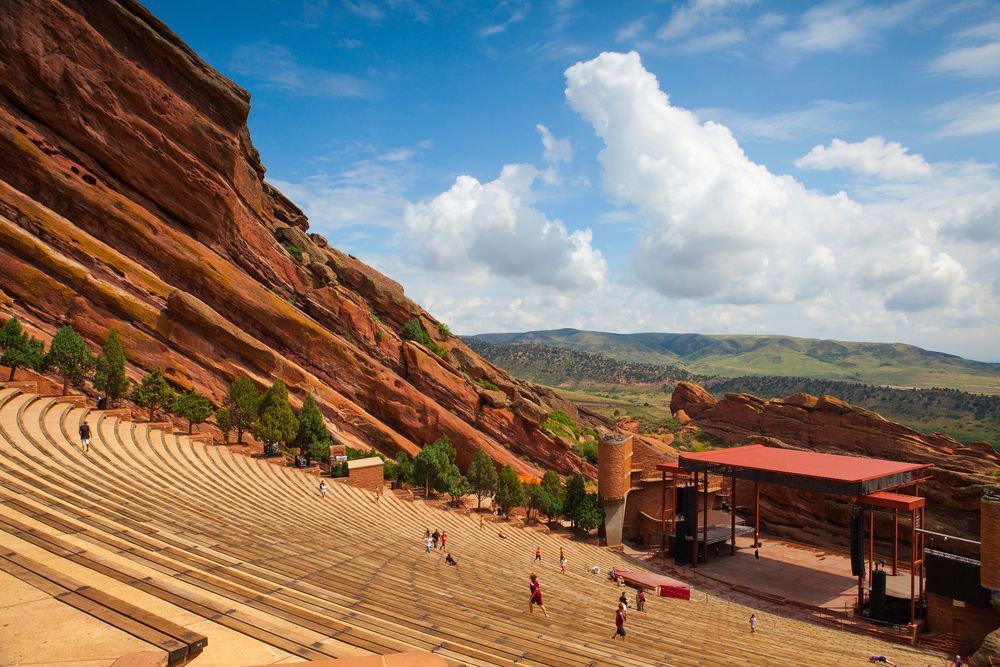 Daytime view of Red Rocks Amphitheatre