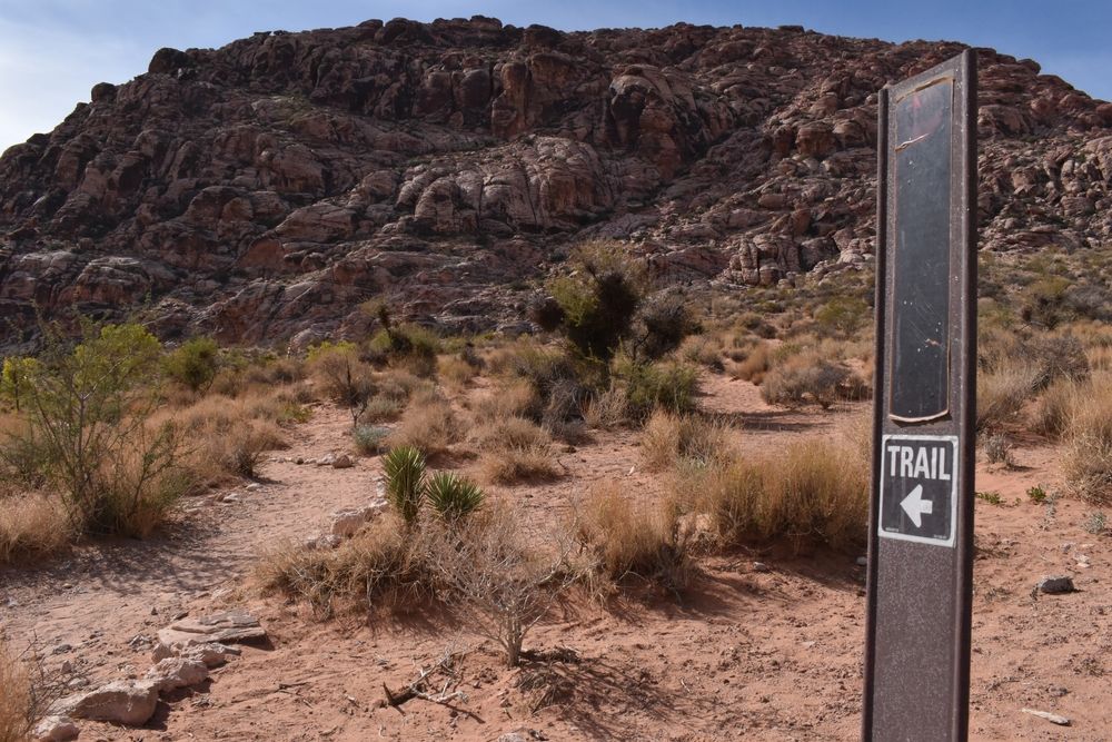 Sign pointing to Calico Hills Trail