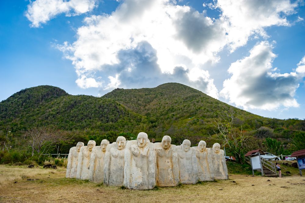 View of Anse Cafard Slave Memorial