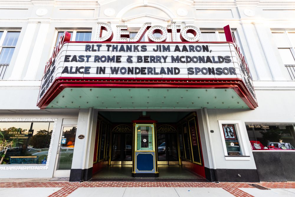 Marquee of the Historic DeSoto Theatre
